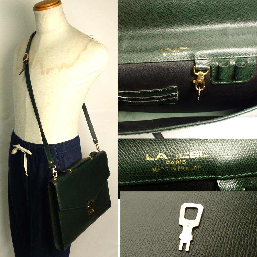 フランス製 LANCEL PARIS / ランセル レザービジネスバッグ / ブリーフ