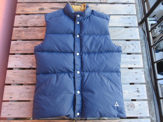 USED 70年代 ジェリー 【GERRY】 リバーシブルダウンベスト 紺/タン M