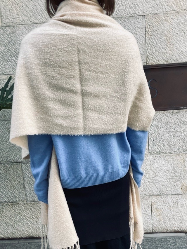 DESTIN デスティン カシミヤストール BLACK/BEIGE melt-ST-A23