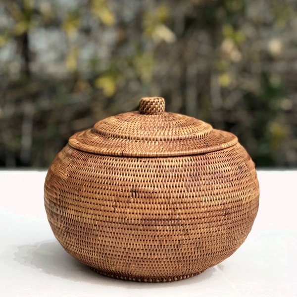 アタ 蓋つき籠／蓋つきかご／アタ 小物入れ | 小物入れ | アジアン