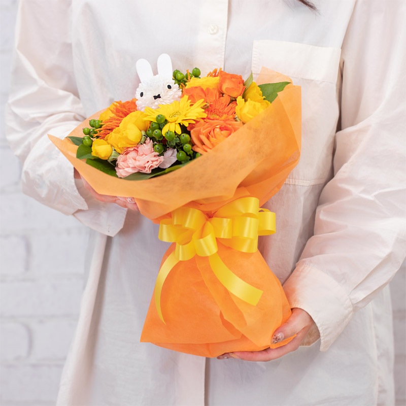 直送商品B】ミッフィーマム ブーケ オレンジ | お花を価格から選ぶ