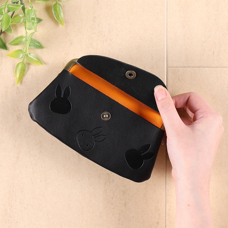 Flower Miffy レザー親子がま口 アートフラワーセット ブラック