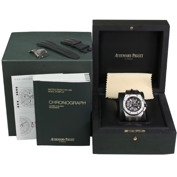 中古】【純正Dバックル・純正ラバーベルト付き】AUDEMARS PIGUET