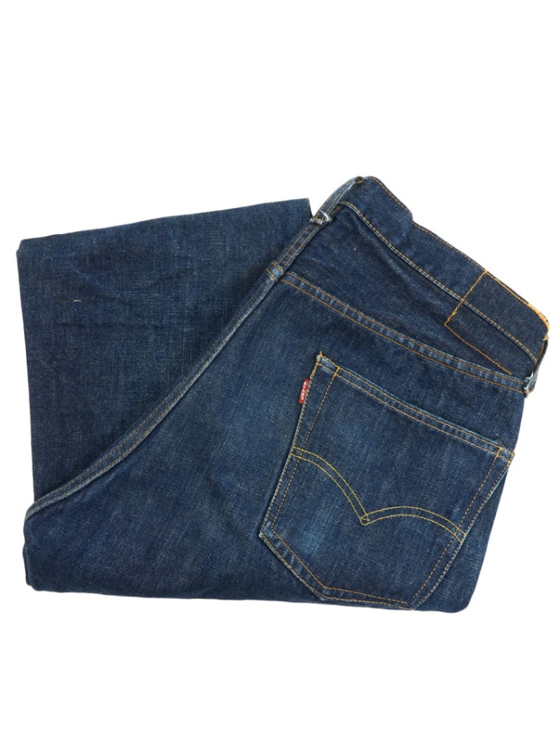 60's Levi's 501 BIG-E ウエストシングル デニムパンツ 真っ紺 実寸