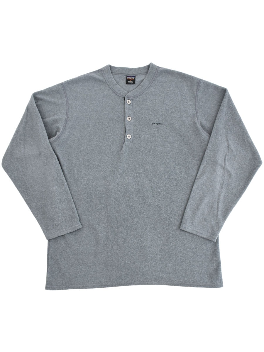 90's パタゴニア キャプリーン ヘンリーネックフリース ライトグレー