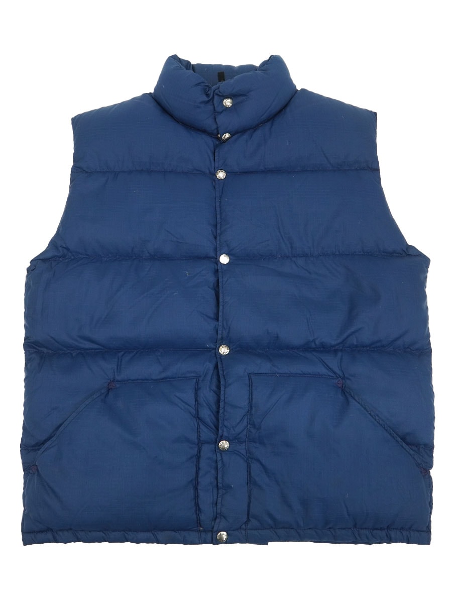 70's 茶タグ THE NORTH FACE リップストップ ダウンベスト ネイビー