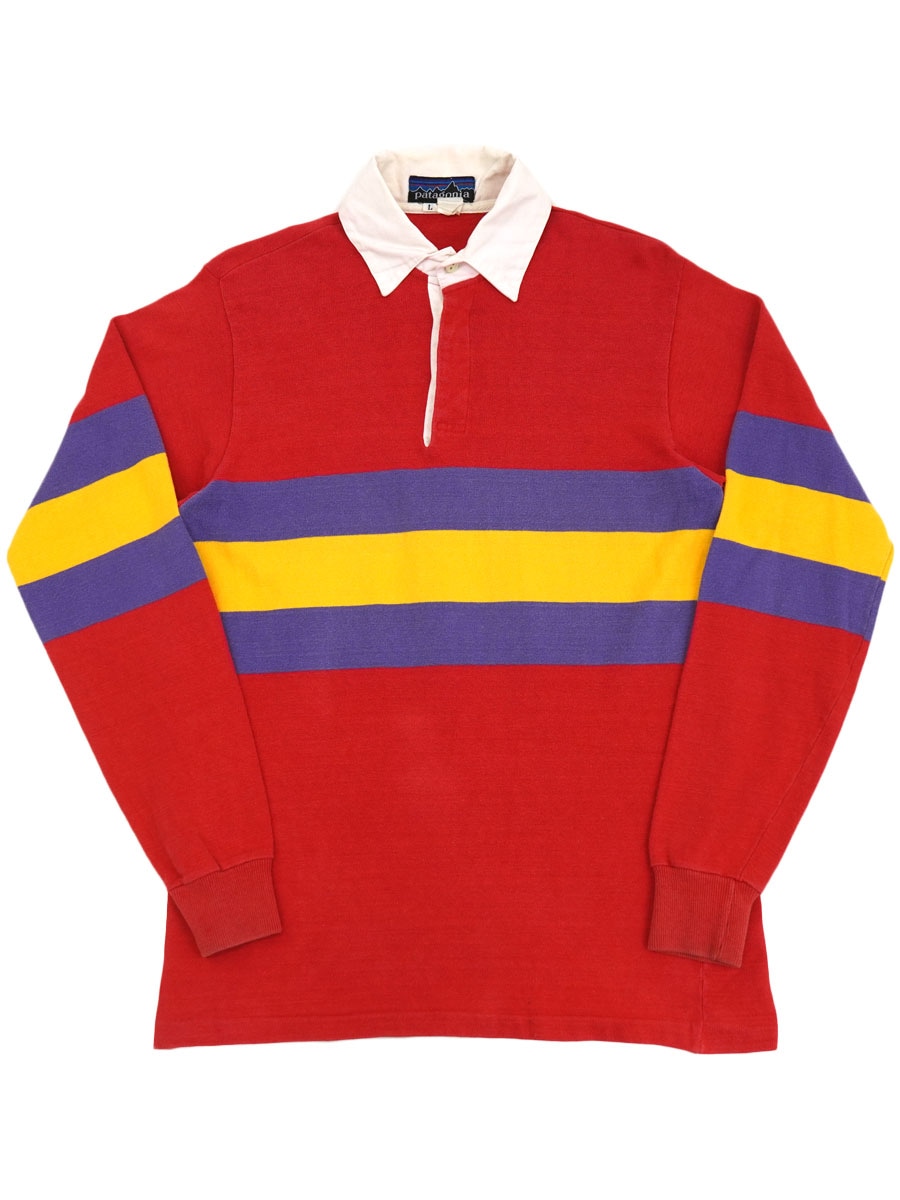 80's デカタグ パタゴニア 好配色ランダムボーダー 100%コットン