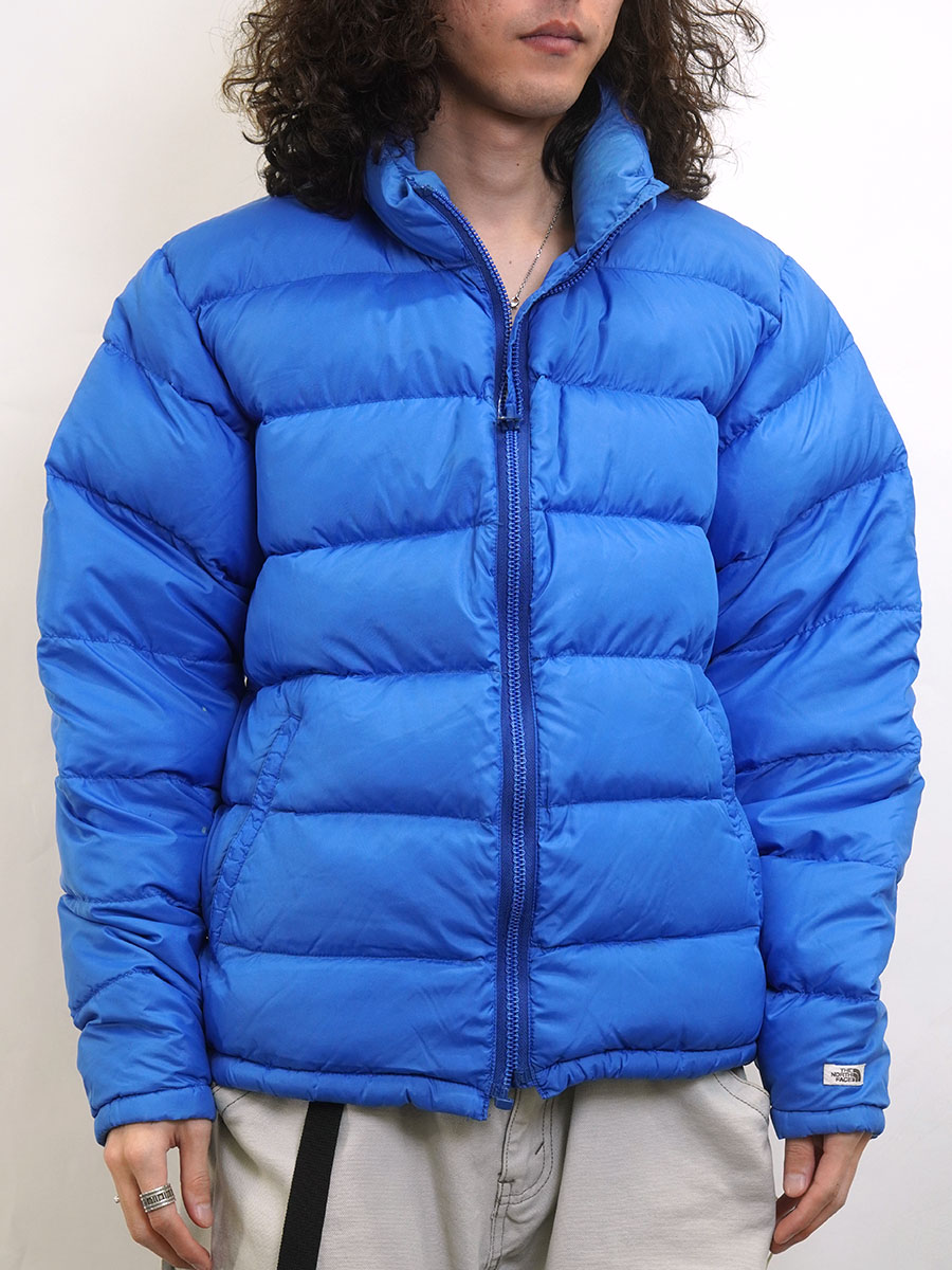 80's 茶タグ THE NORTH FACE ダウンジャケット ブルー 表記(L) USA製