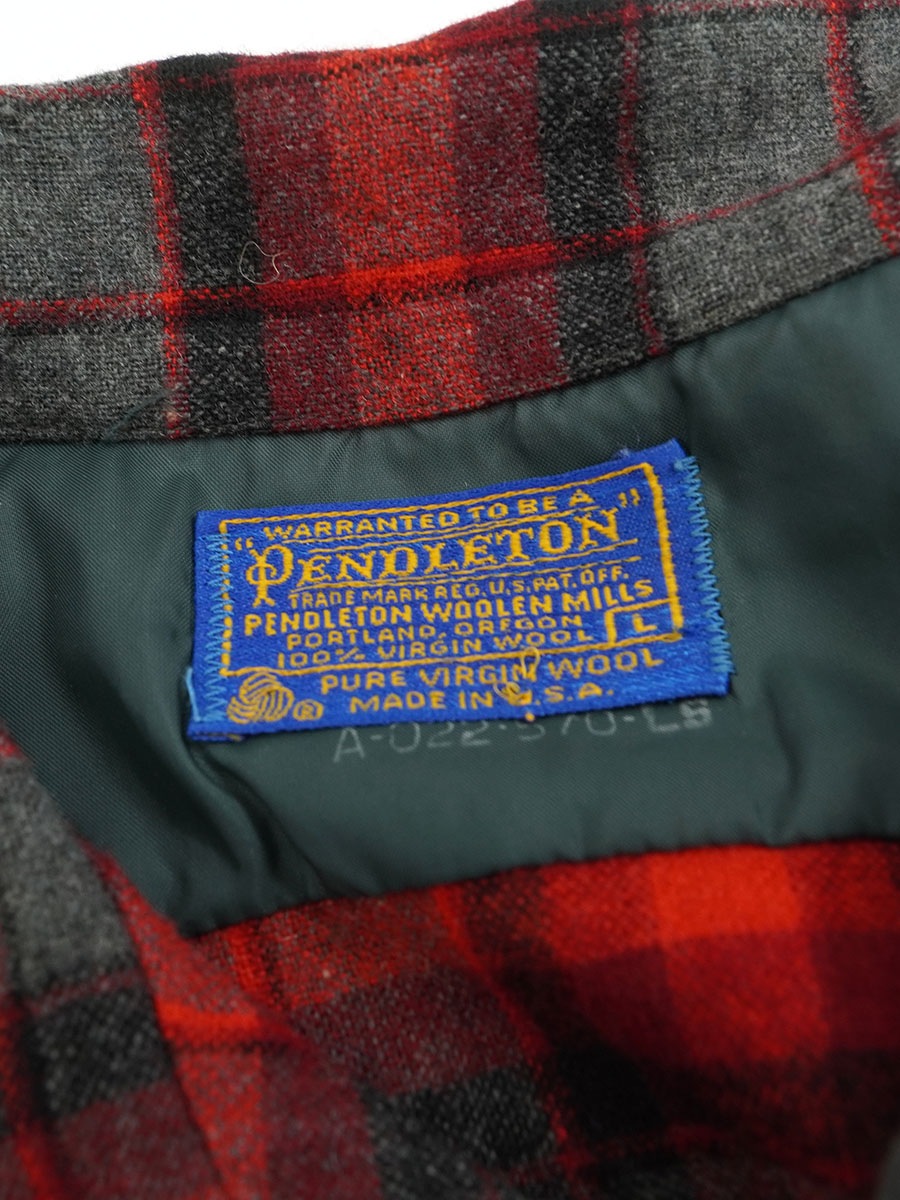 70's ペンドルトン 好配色チェック ボードシャツ 表記(L) | すべての