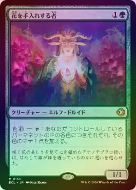 FOIL】【日】花を手入れする者/Bloom Tender[緑MR]【ECL