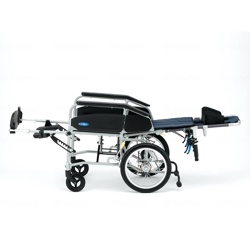NEO-4α 介助用 リクライニング式 車椅子 肘掛け着脱 ノーパンクタイヤ
