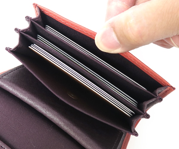 エムピウ m+ ミッレフォッリエ 2P25 ミニ財布 （カラー：ロゼ） mf2p25