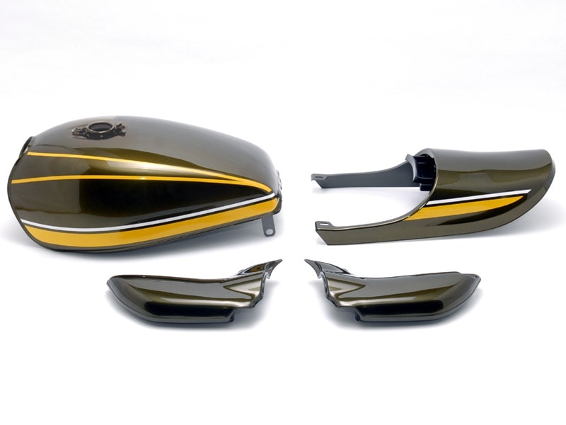 ゼファー750 Z2タイプ塗装済みスチールタンクセット(Z2キャップ仕様