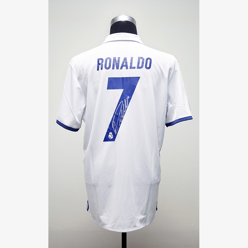 ロナウド直筆サイン入りレアルマドリード16/17ホームユニフォーム