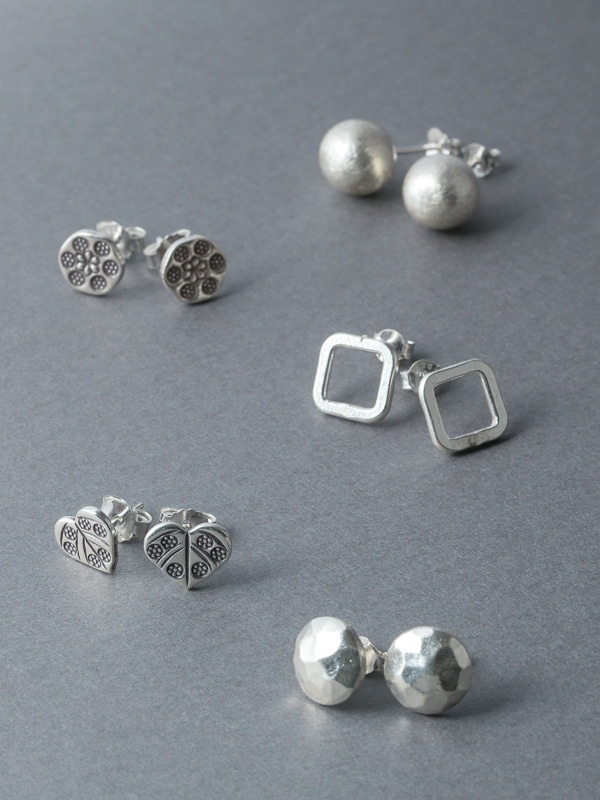 カレンシルバー スタッドピアス （シンプル）※990円～3850円｜KANKAN