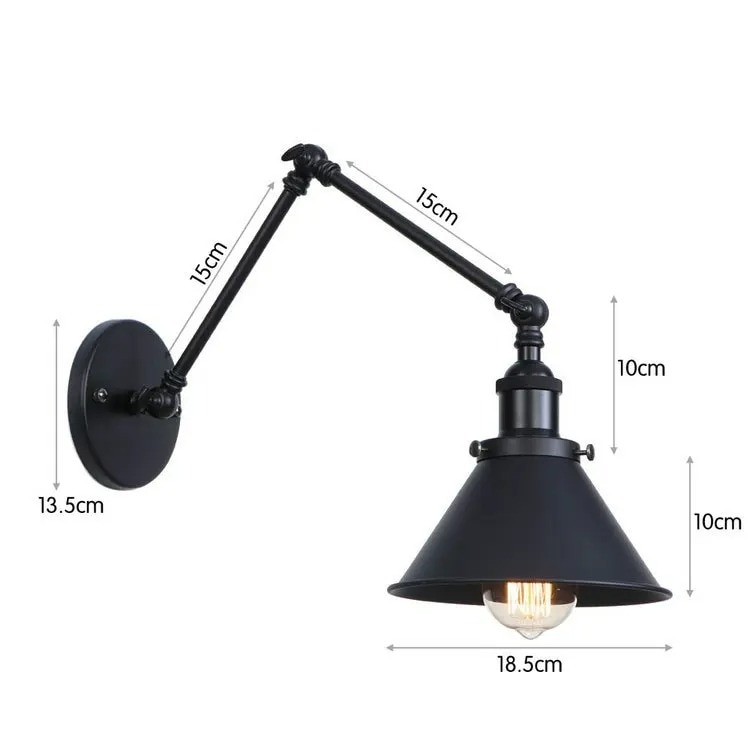 リーズナブル】ヴィンテージ スイングアームライト 1灯 ブラック
