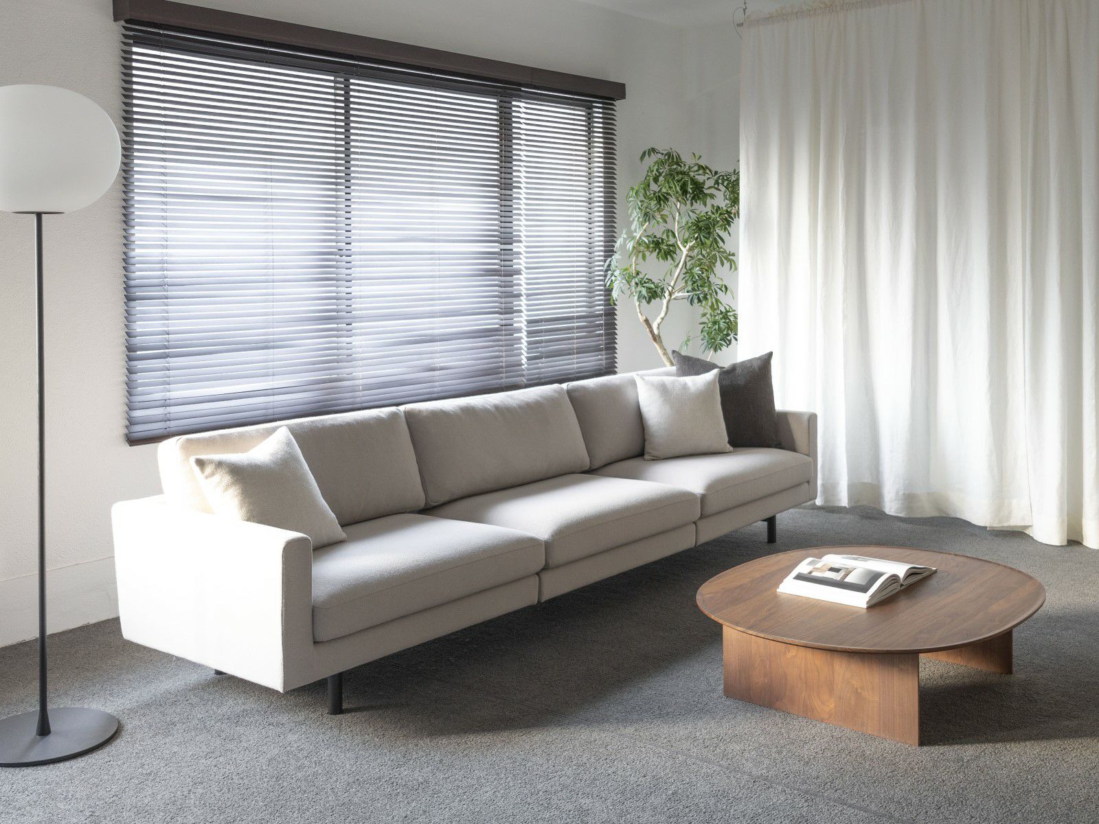 HIROSHIMAワイドワンアームスリーシーターソファ・左肘 | 【公式