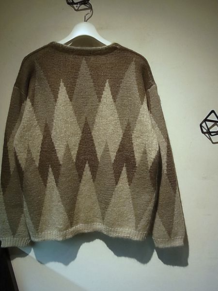 UNUSED（アンユーズド） アーガイル モヘアカーディガン - margin