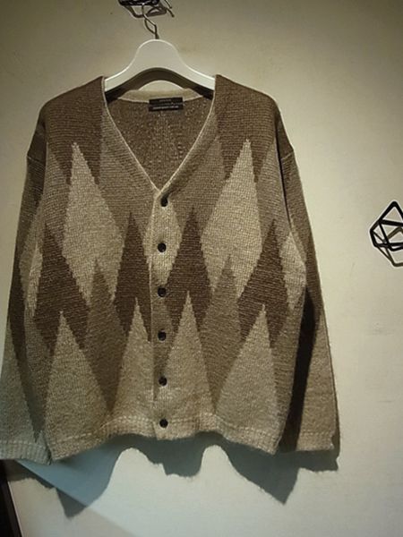 UNUSED（アンユーズド） アーガイル モヘアカーディガン - margin