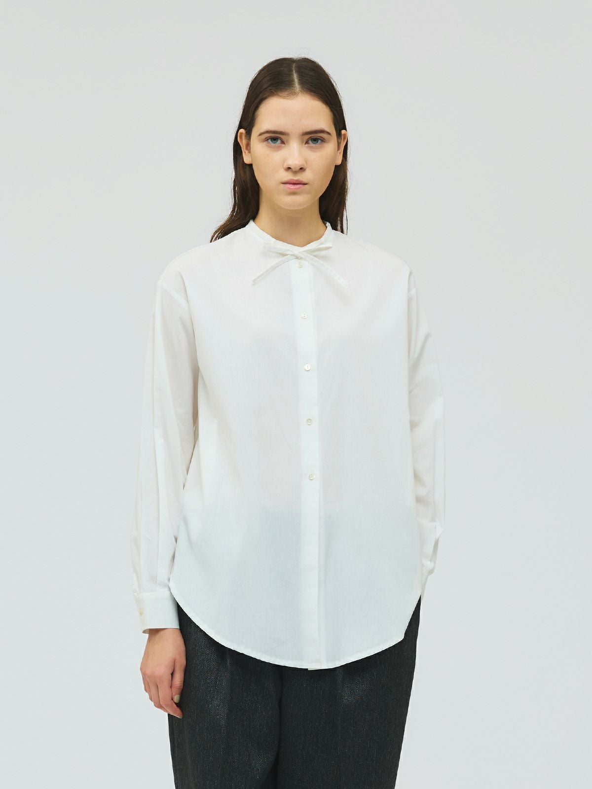 mizuiro ind リボンタイロングシャツ｜ MARcourt ONLINE STORE