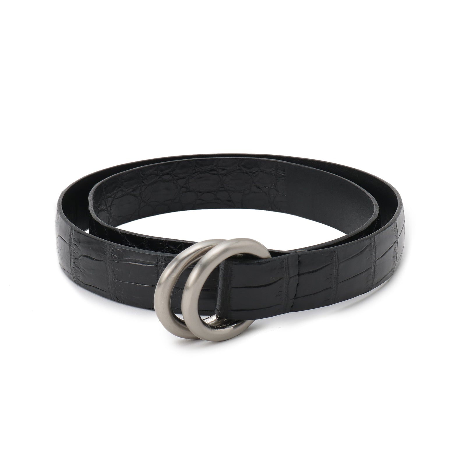 THE SOLE（ザソール）ダブルリングベルトクロコダイル ブラック