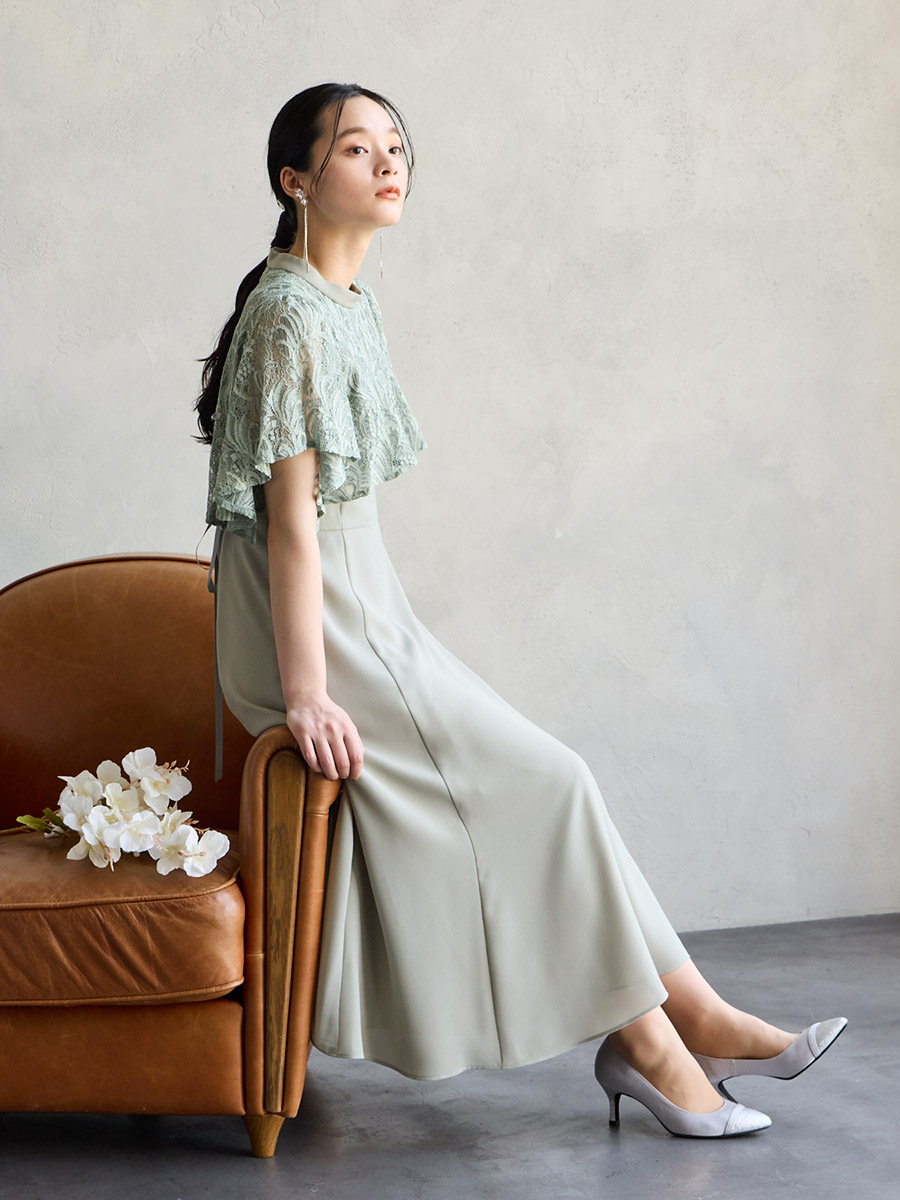 miru【タグ付き】GIRL 3way レースケープドレス 楽天市場】3way ケープ