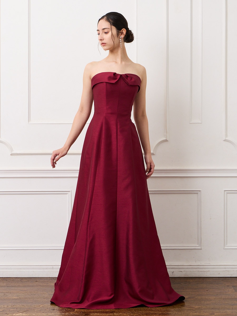 シャンタンマーメイドロングドレス(M ブラック): AIMER | エメ