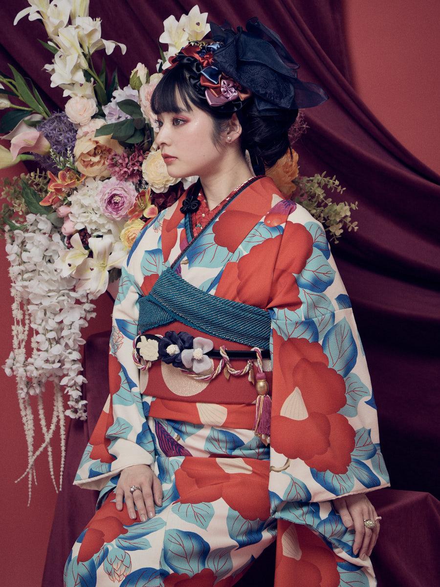 予約商品】振袖単品「椿鳥」(FREE［受注生産商品：ご注文日より最大約