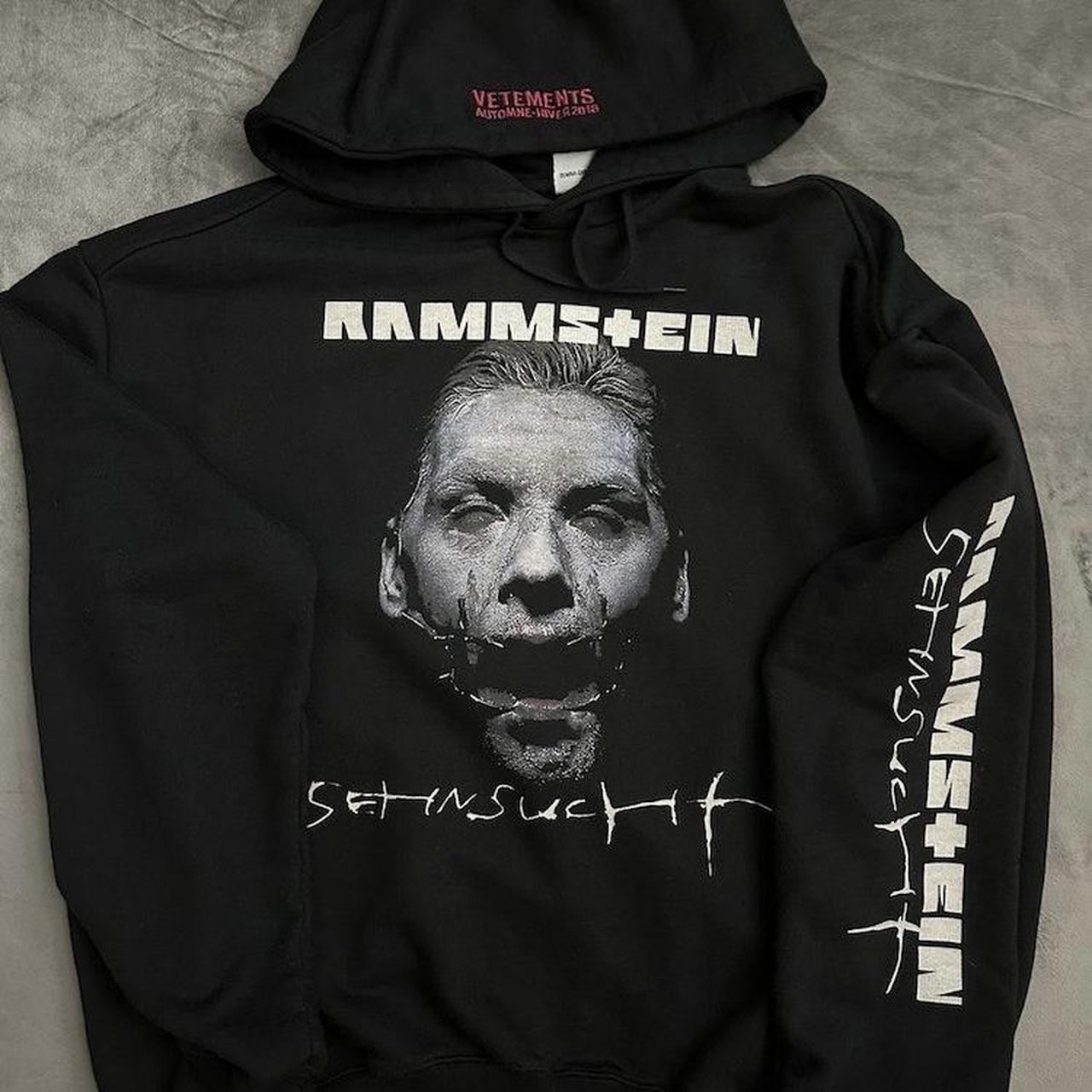 Vetements Oversized Rammstein Hoodie chest 25in | Depop