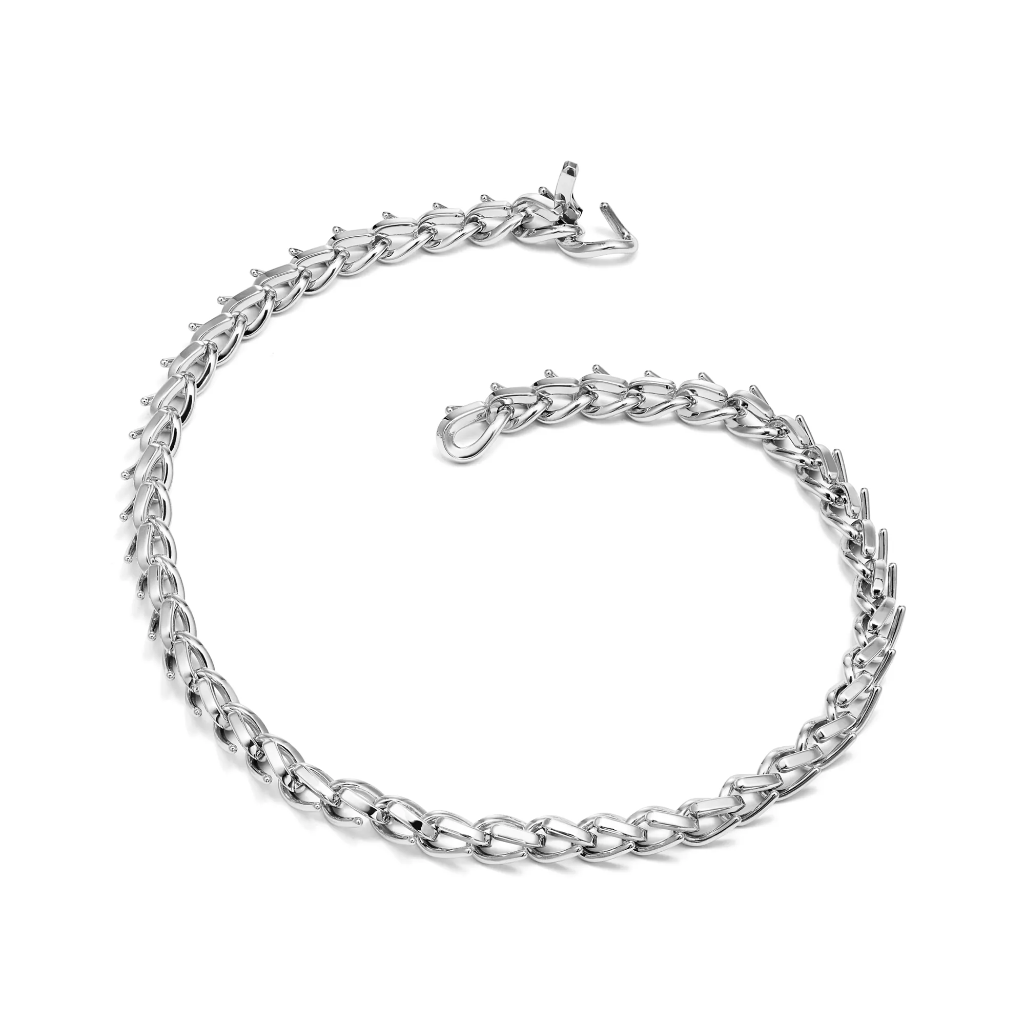 Tiffany Forge:Medium Link Necklace in High-polished Sterling