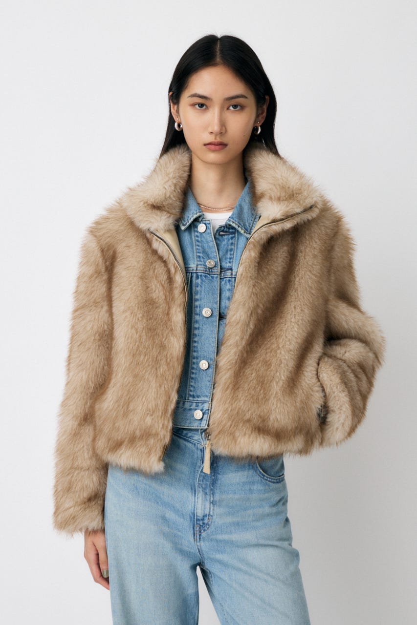 MOUSSY | 【otonaMUSE掲載】F/FUR STAND COLLAR ジャケット (ブルゾン