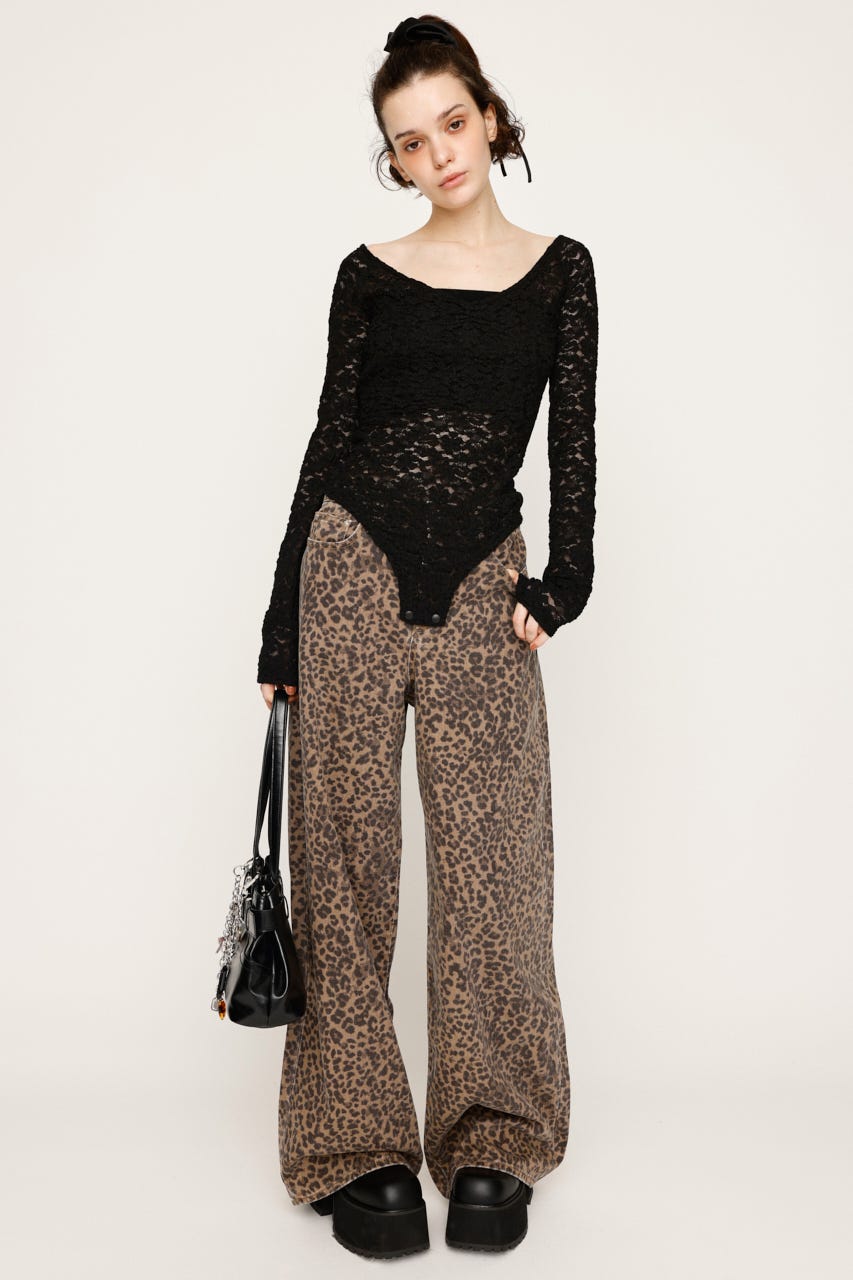 SLY | LEOPARD WIDE LEG PT-D (ワイド ) |SHEL'TTER WEBSTORE
