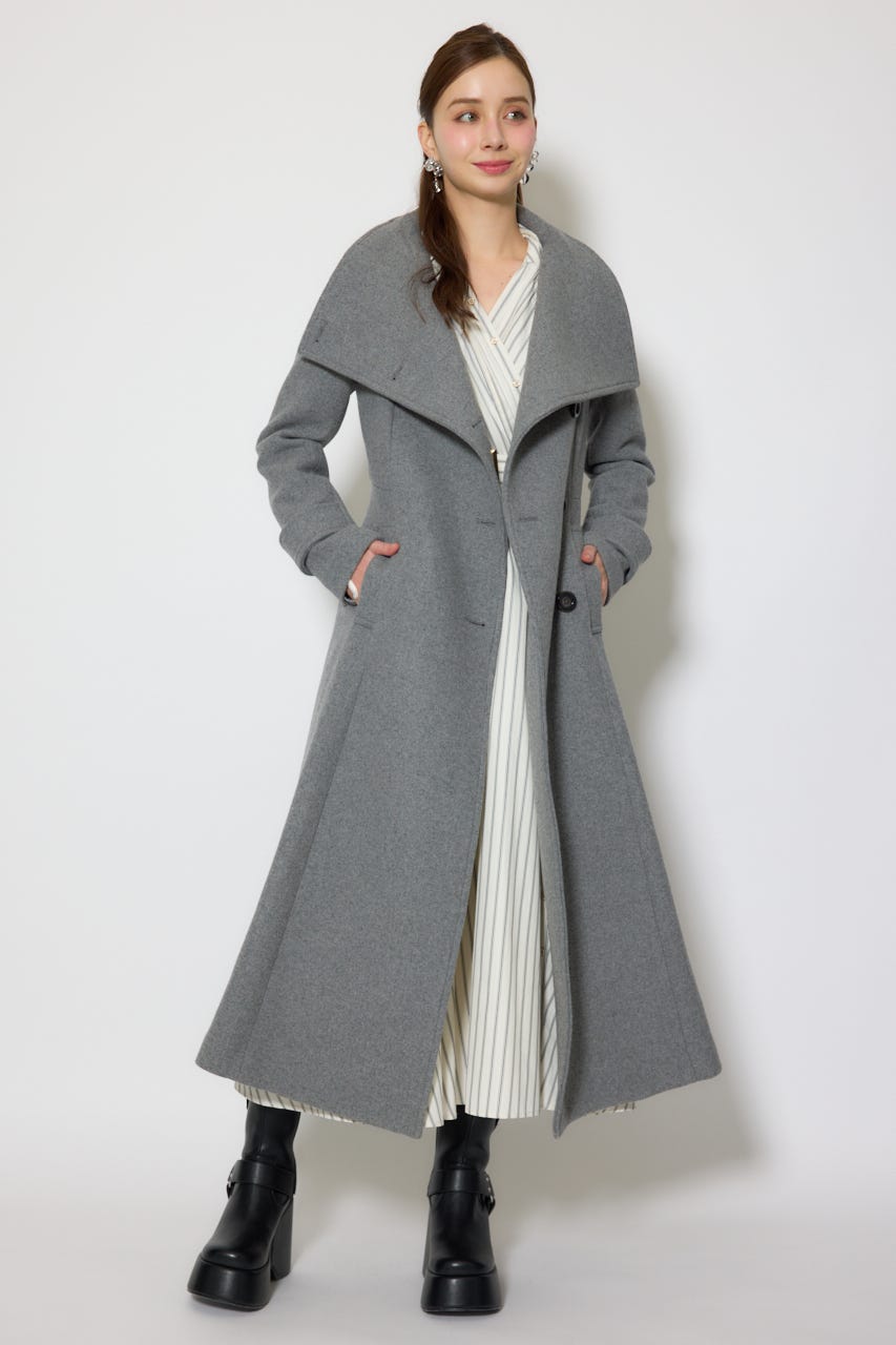 rienda | 25オーバーネックシンデレララインコート (コート ) |SHEL