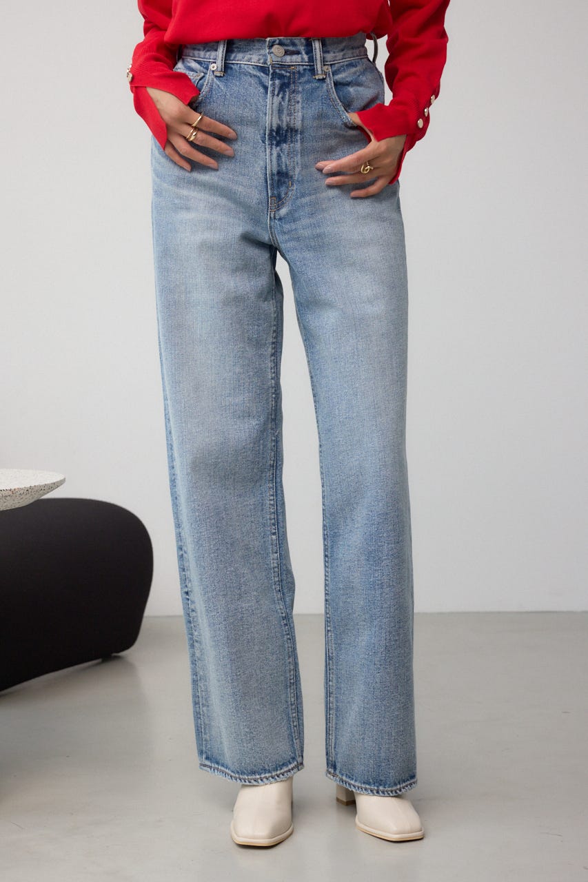 AZUL BY MOUSSY | 【WEB限定】AZUL DENIM ハイウエストワイドロング丈