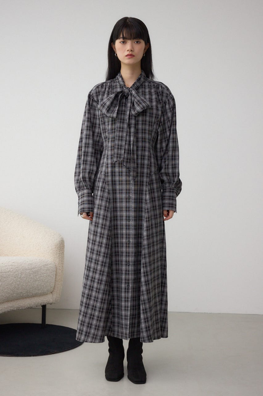 AZUL BY MOUSSY | チェックボウタイワンピース (ワンピース(ロング