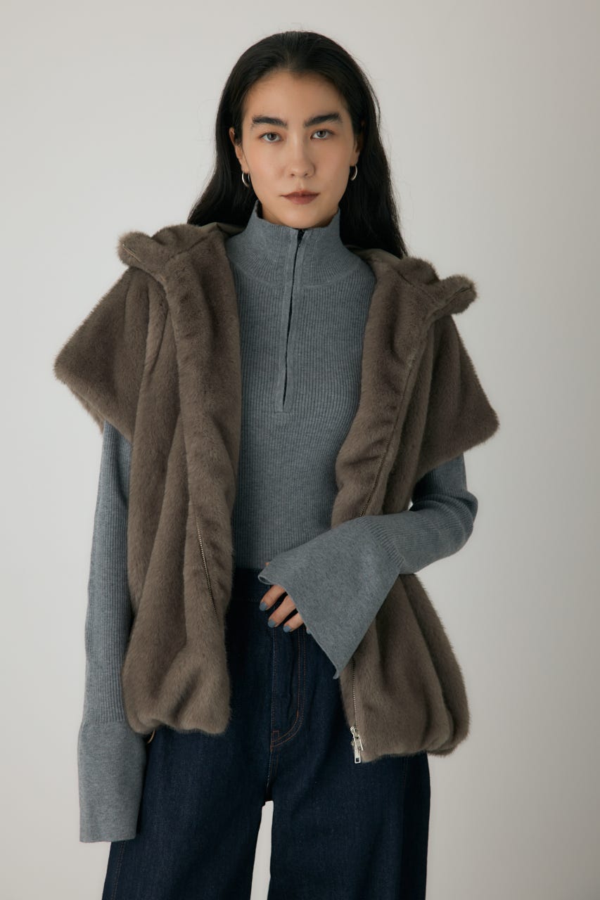 AZUL BY MOUSSY | ミンクライクファーベスト (ベスト ) |SHEL'TTER