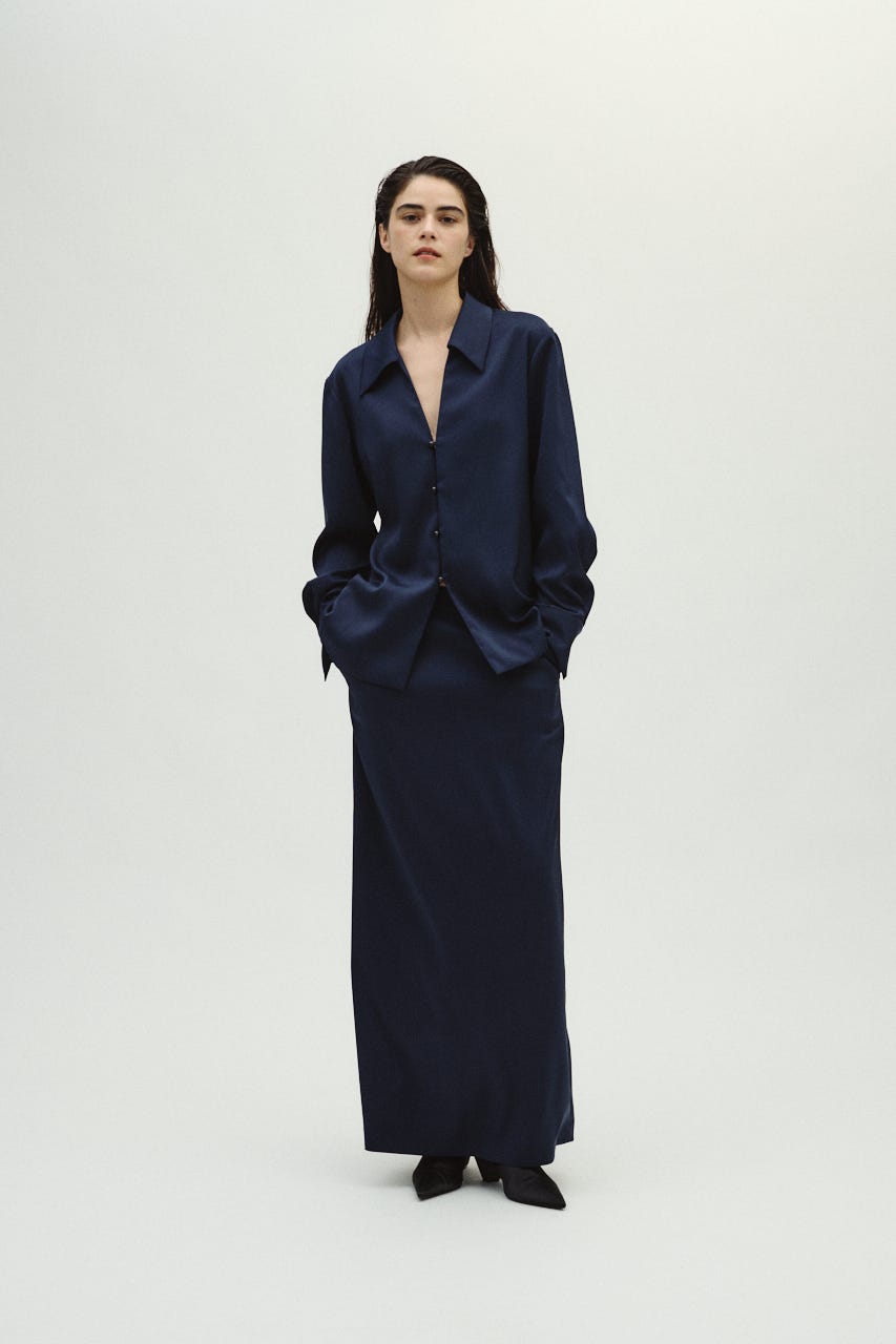 RIM.ARK | Open collar slim SH JK (SHIRTS & BLOUSES ) |RIM.ARK