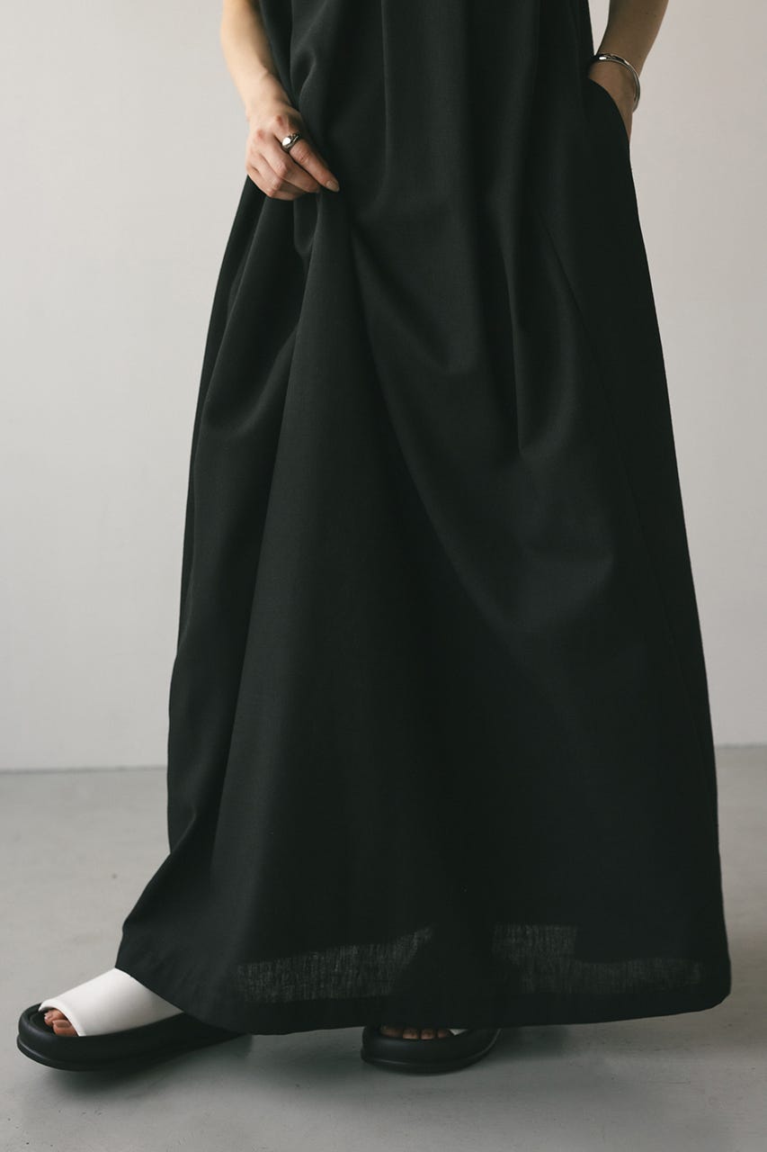 STYLEMIXER | ビッグカラーフレアワンピース (ワンピース(ロング