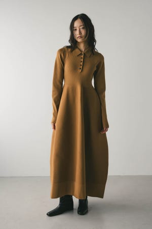 STYLEMIXER | フォルムポロニットワンピース (ワンピース(ロング