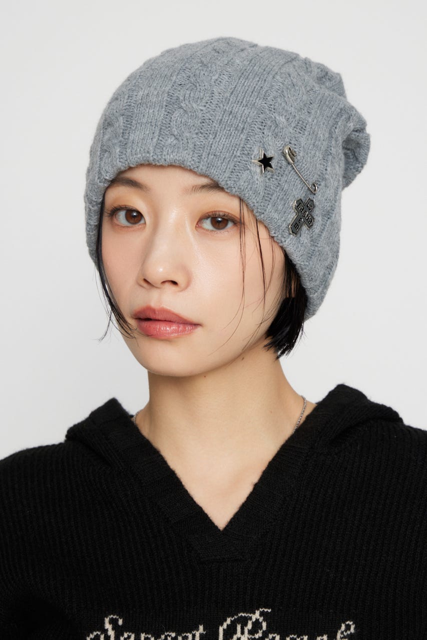 LAGUA GEM | BROOCH POINT KNIT キャップ (帽子 ) |SHEL'TTER WEBSTORE
