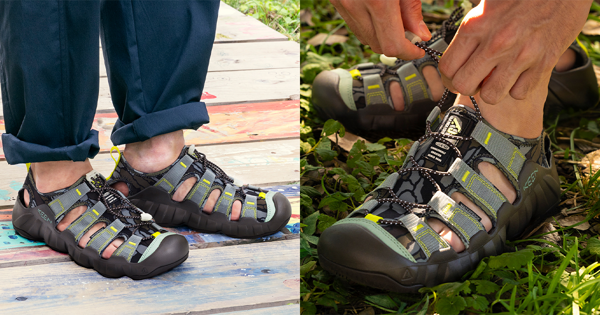 フジロック」と「キーン」がコラボ第6弾でフェス特化型サンダルを発売