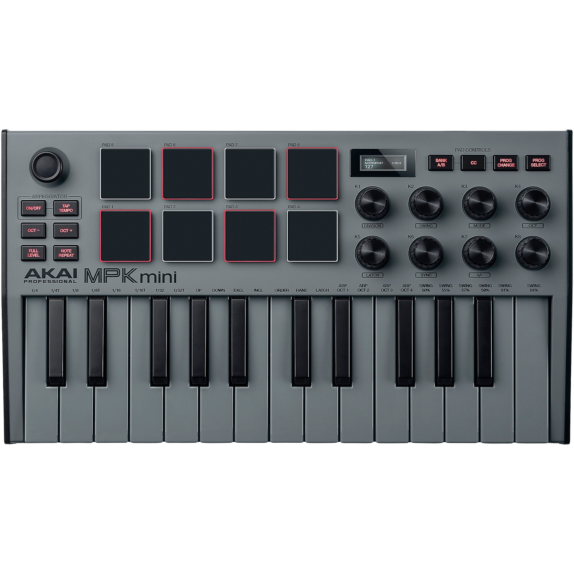 Akai Professional MPK mini mk3 Keyboard Controller - Grey | Guitar