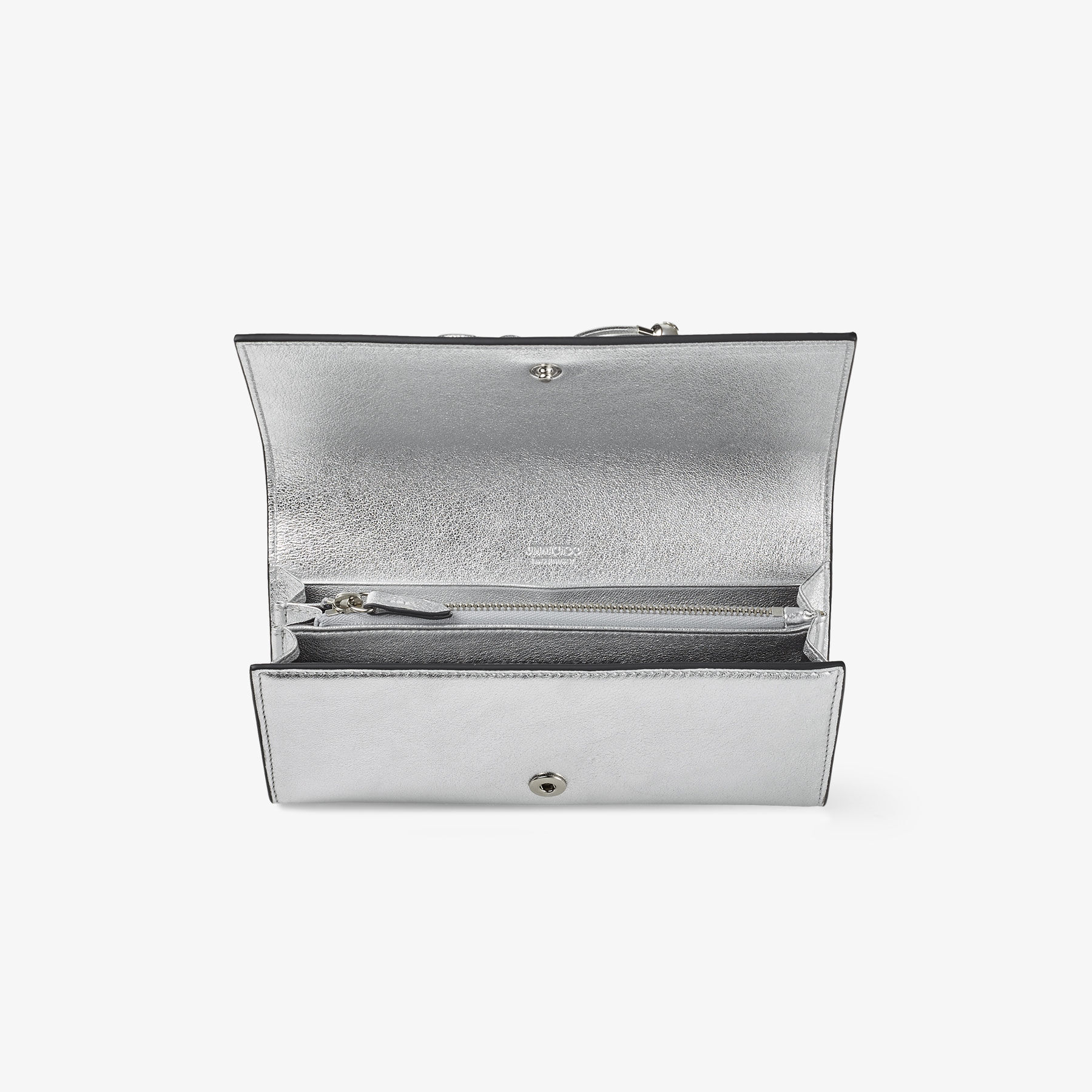 マルティナ | シルバー メタリックナッパレザー・パール / クリスタル