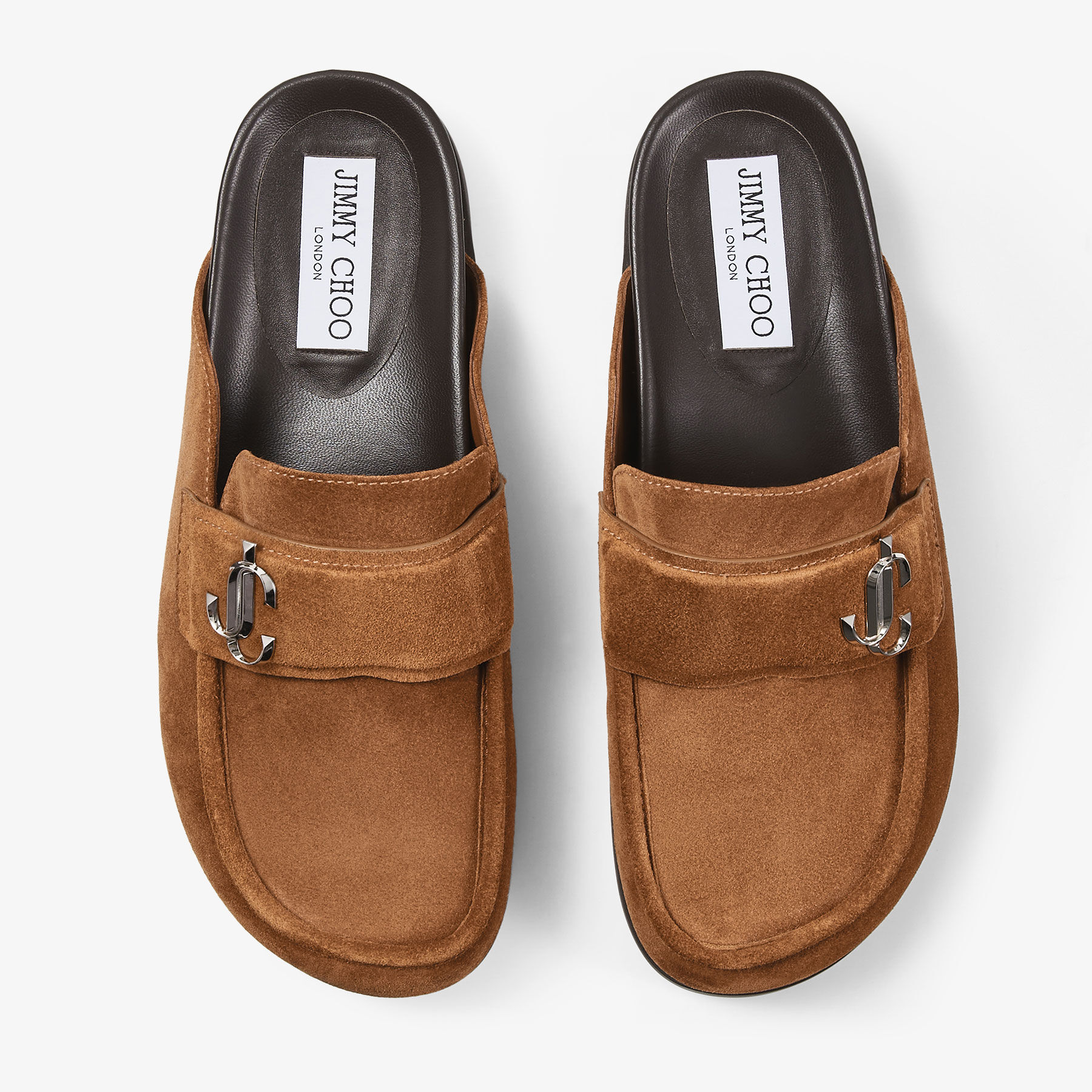 マイロ ミュール |タン ベルベットスエード・バックレスミュール