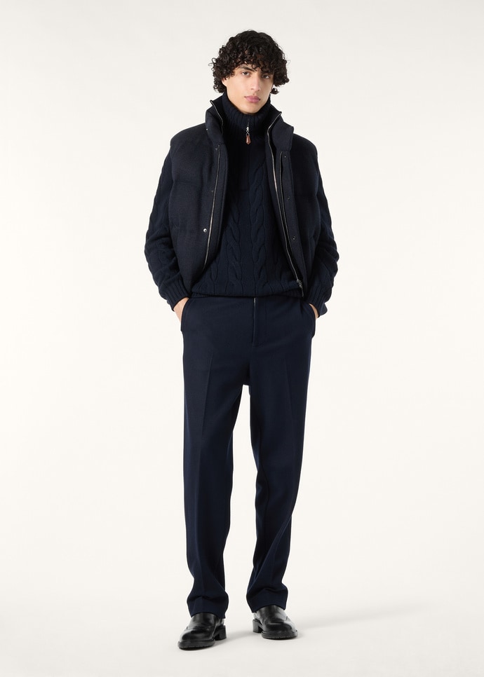 Napier Sweater Baby Cashmere - Coarsehair Blue Navy | Sweaters