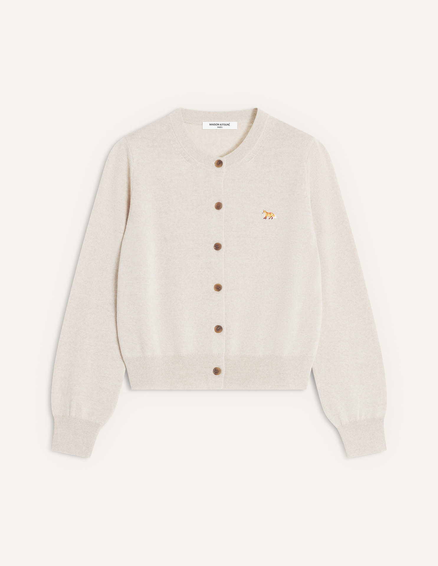 BABY FOX MERINO REGULAR CARDIGAN | Maison Kitsuné