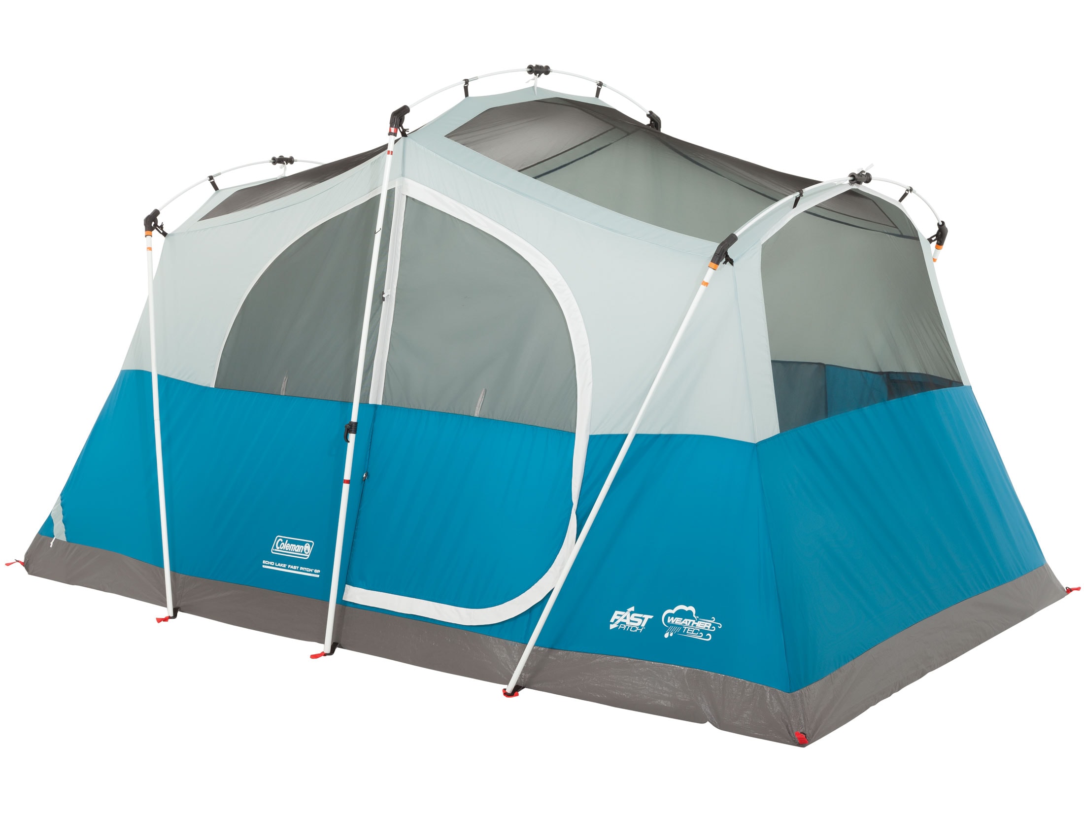 Coleman Echo Lake Fast Pitch 6 Man Cabin Tent 144x84x76 Polyester Blue