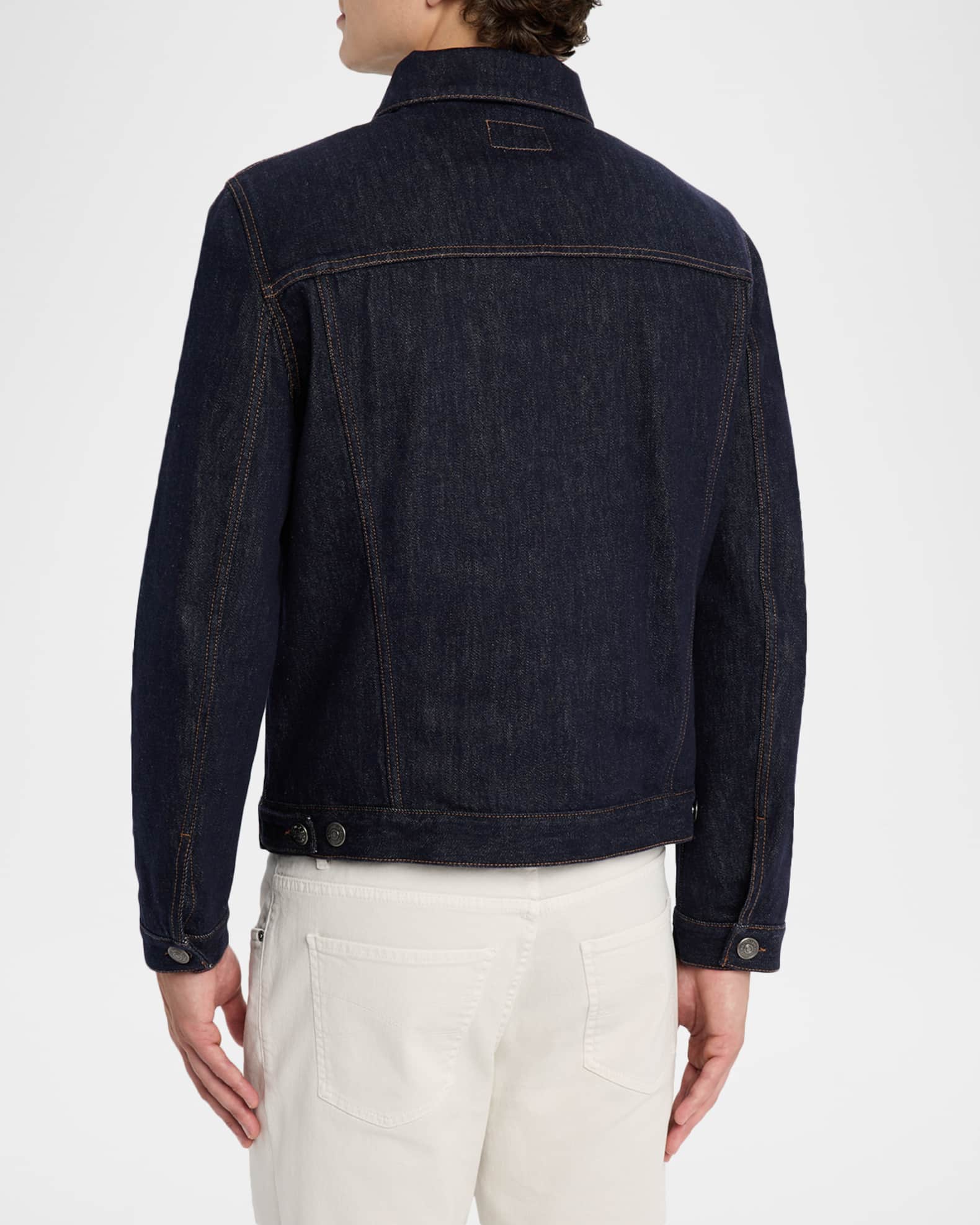Brunello Cucinelli Men's Italian Selvedge Denim Jacket | Neiman Marcus