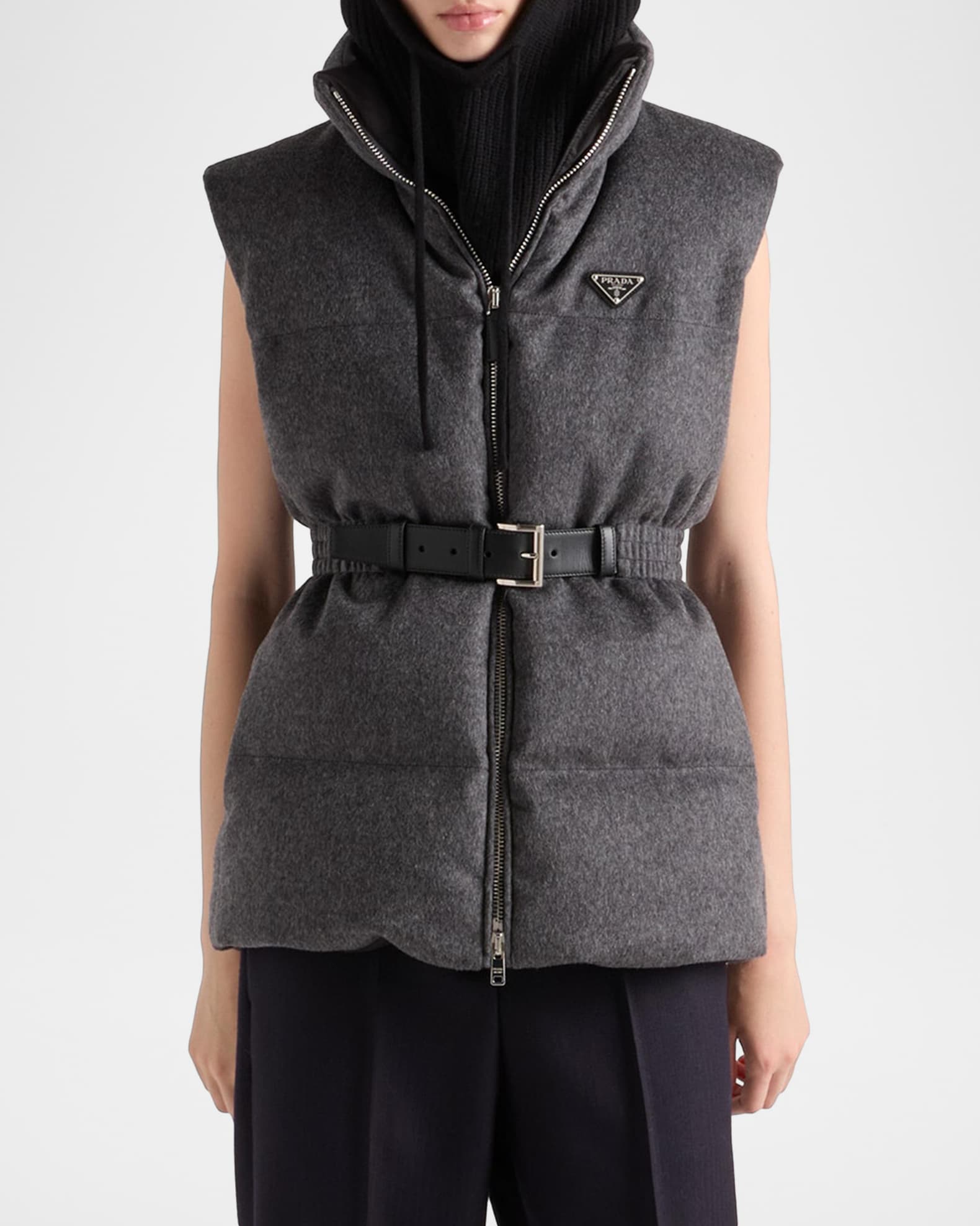 Prada Loden Down Vest | Neiman Marcus