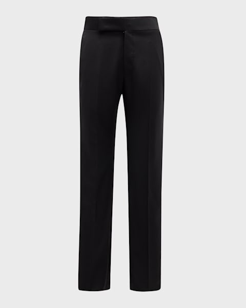 Giorgio Armani Men's Solid Formal Tuxedo Pants | Neiman Marcus